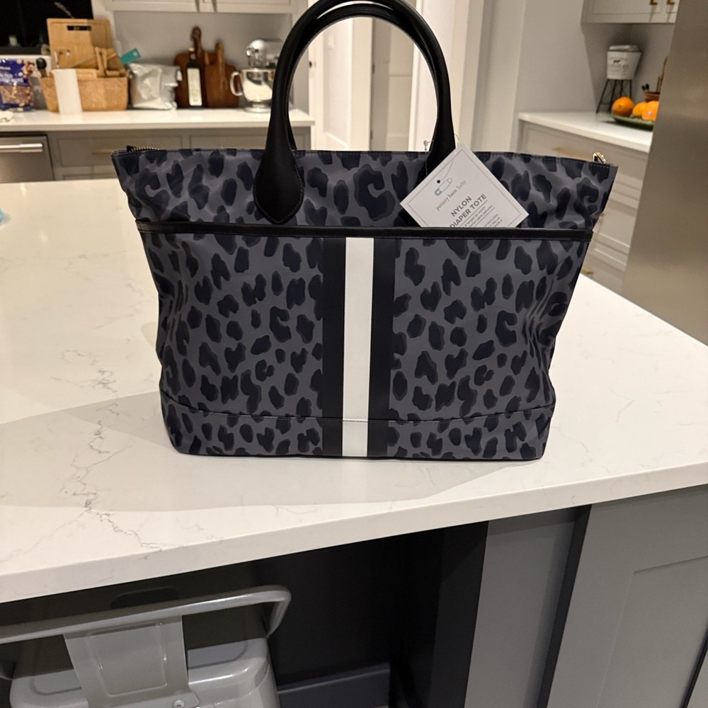 Pottery Barn Leopard Print Diaper Tote Bag NWT